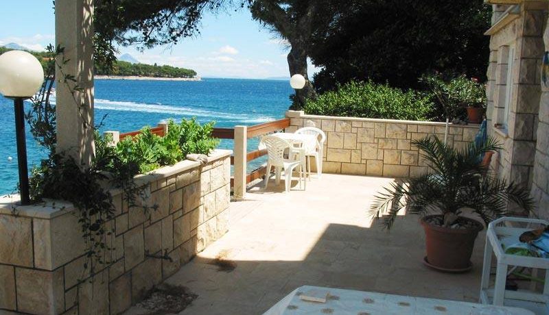 House on island Brac, first row to sea