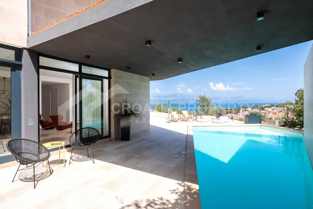 Modern villa with spectacular sea view Brac