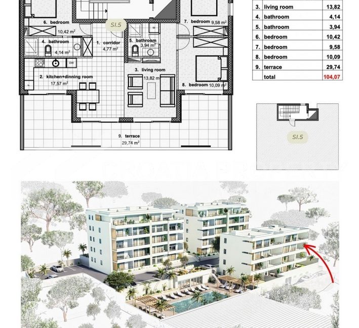 Penthouse with three bedrooms Makarska (5)