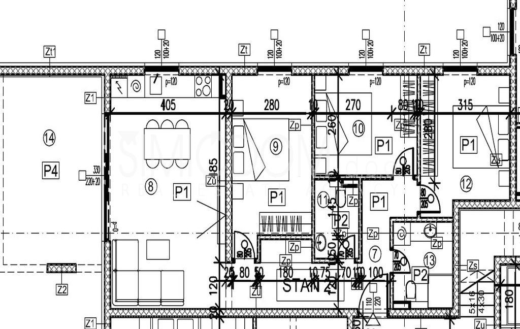 new three-bedroom apartment with garden ciovo - 3231 (8)