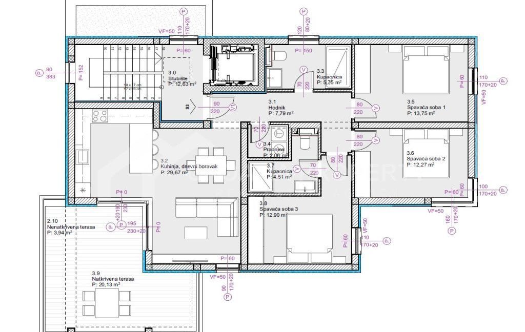 captivating penthouse apartment with sea view vodice - 3679 (3)