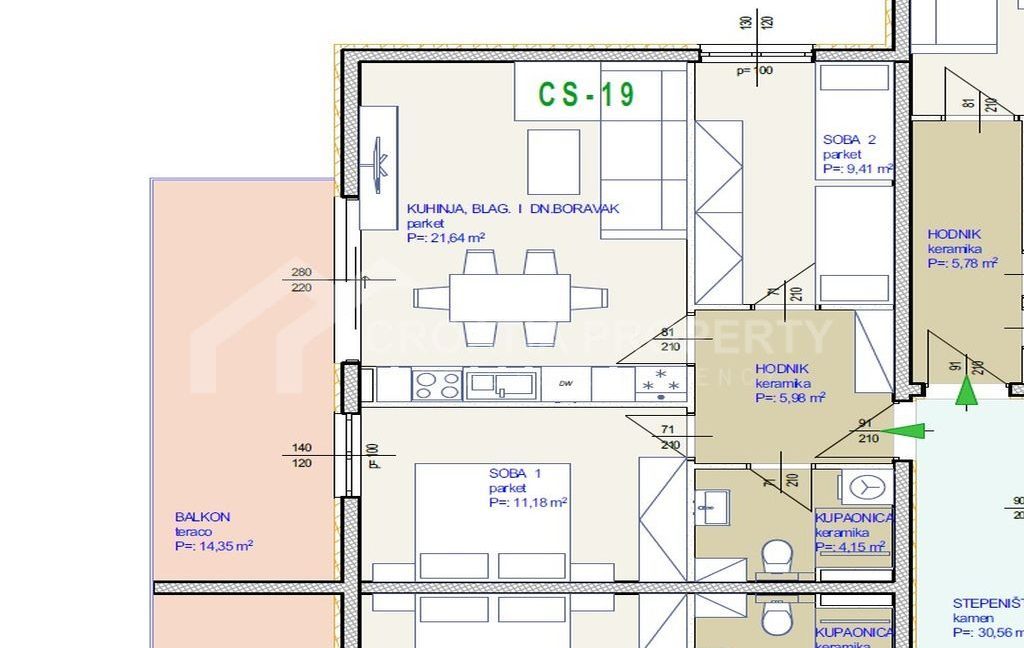 new seaside apartment with terrace seget - 3683 (4)