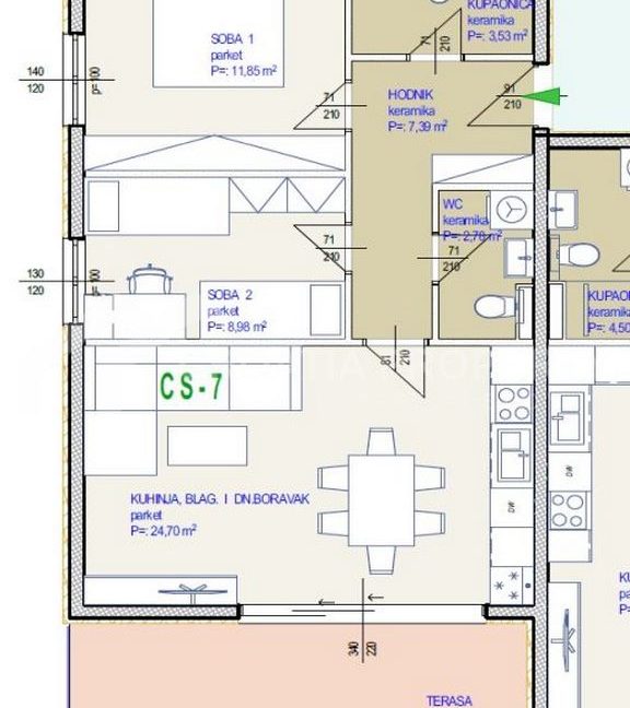 new spacious apartment near the beach seget - 3673 (4)