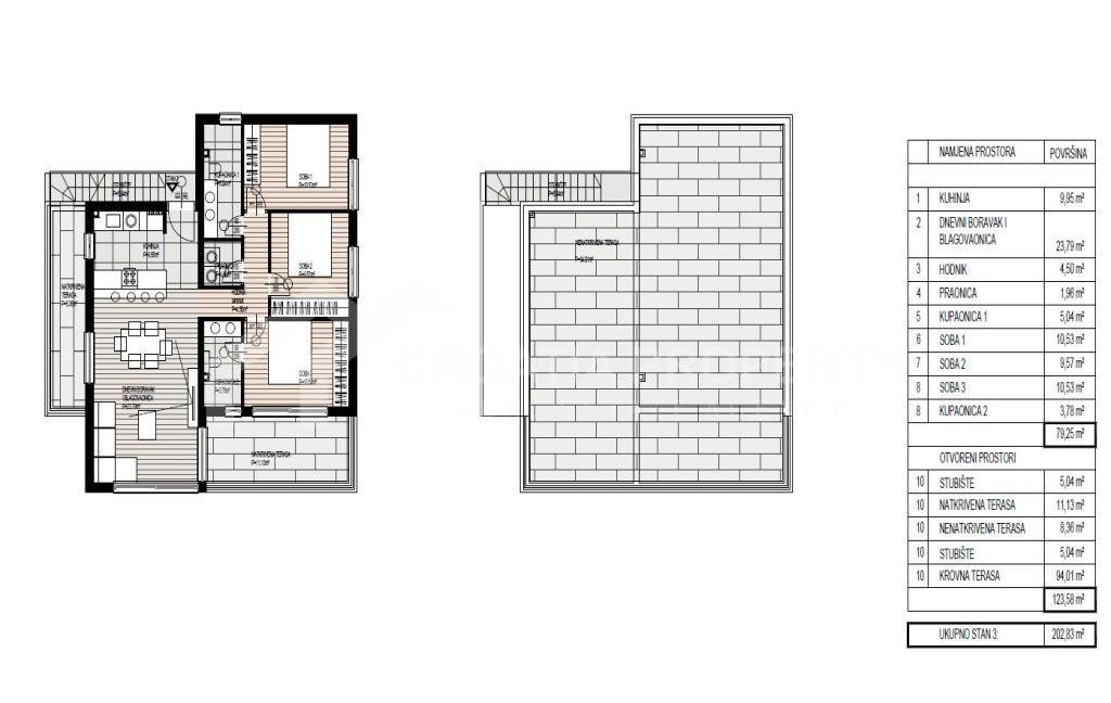 penthouse apartment with sea view ciovo - 3651 (8)