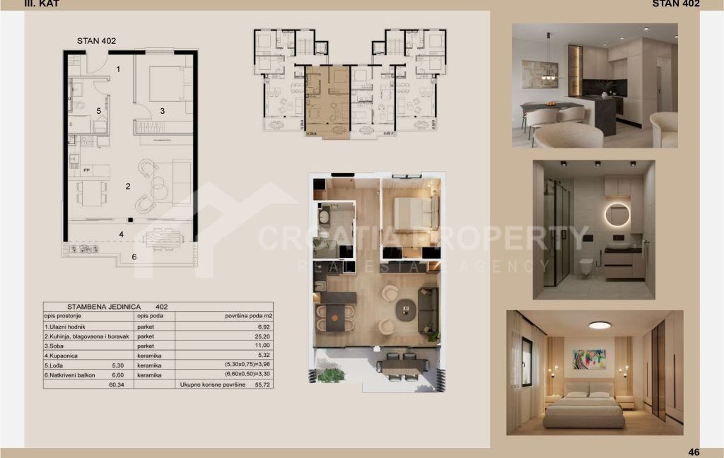 penthouse with beautiful open sea view gradac - 3707 (6)