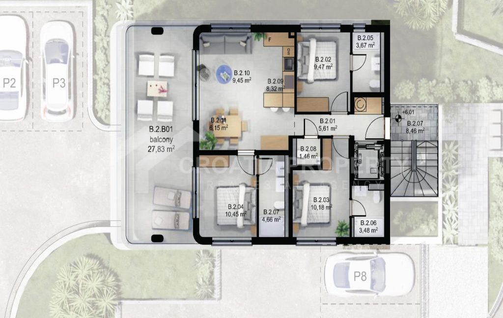 three bedroom seaside apartment ciovo - 3709 (7)