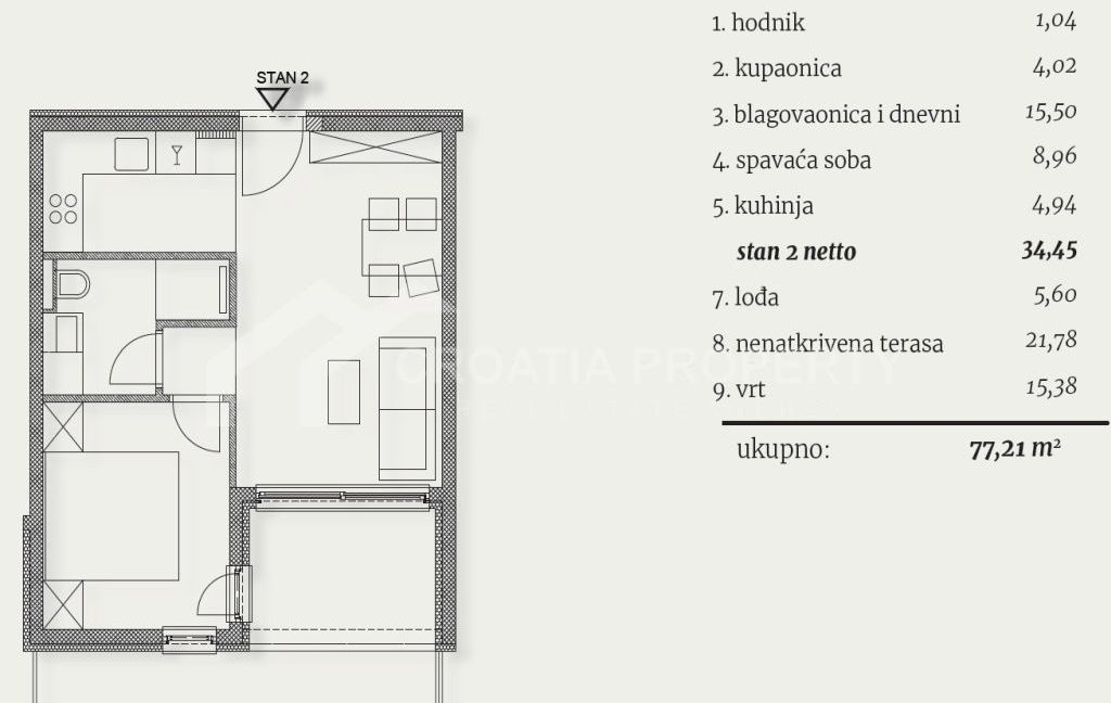 seaside apartment with garden ciovo - 3725 (4)