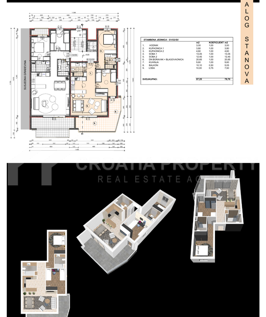 two bedroom apartment on a great location makarska - 3733 (2)