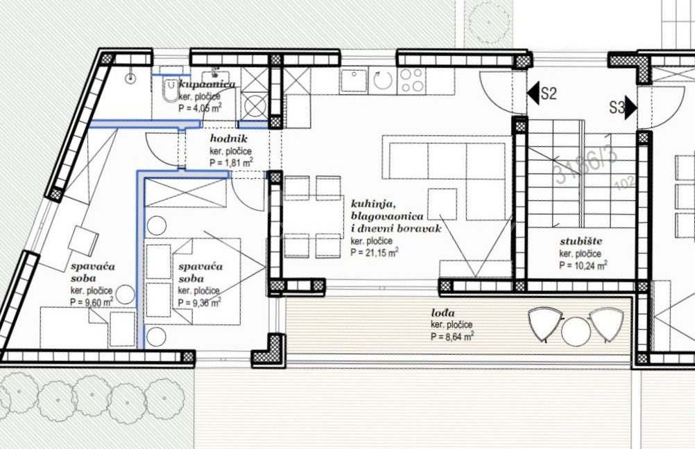 high quality apartment with loggia podstrana - 3779 (5)
