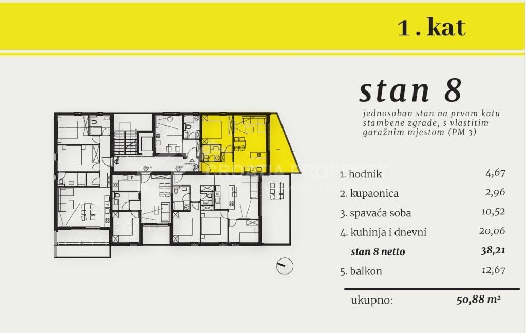 new one bedroom seaside apartment ciovo - 3805 (2)