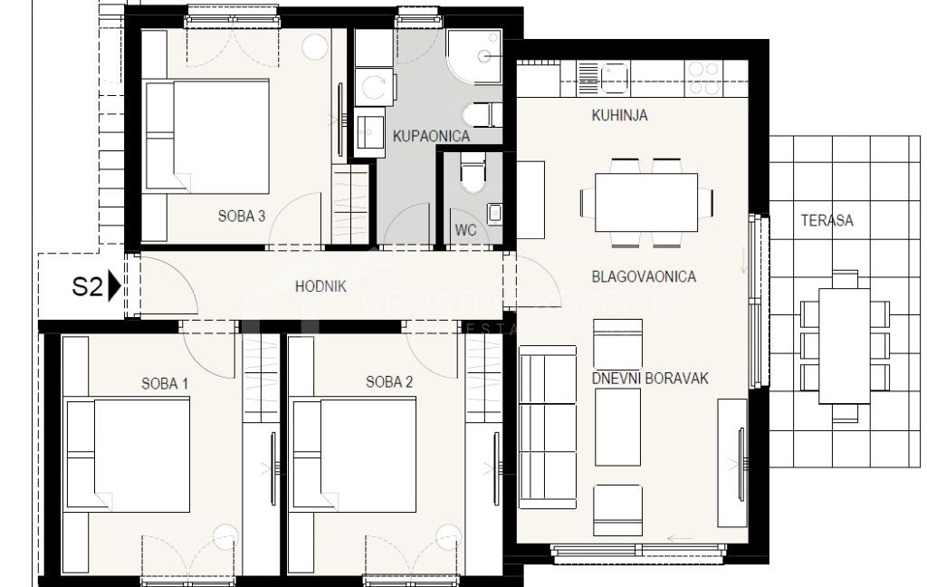 seaside apartment with spacious garden srima - 3822 (15)