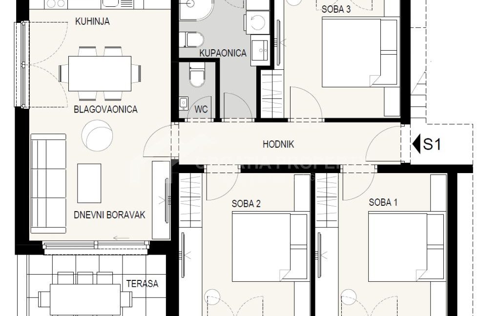 spacious apartment with beautiful garden srima - 3821 (14)