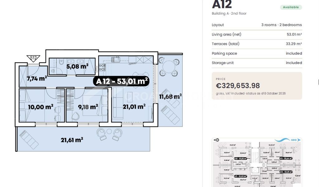 new 2nd floor apartment with spacious terrace trogir (8)