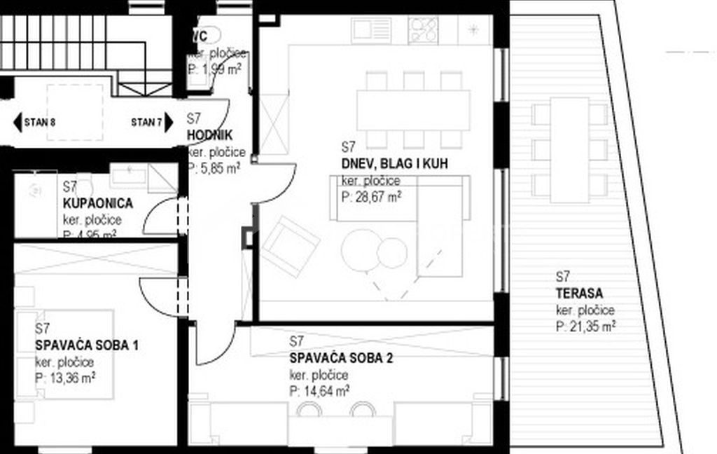 new 2nd floor with parking lot orebic - 3846 (2)